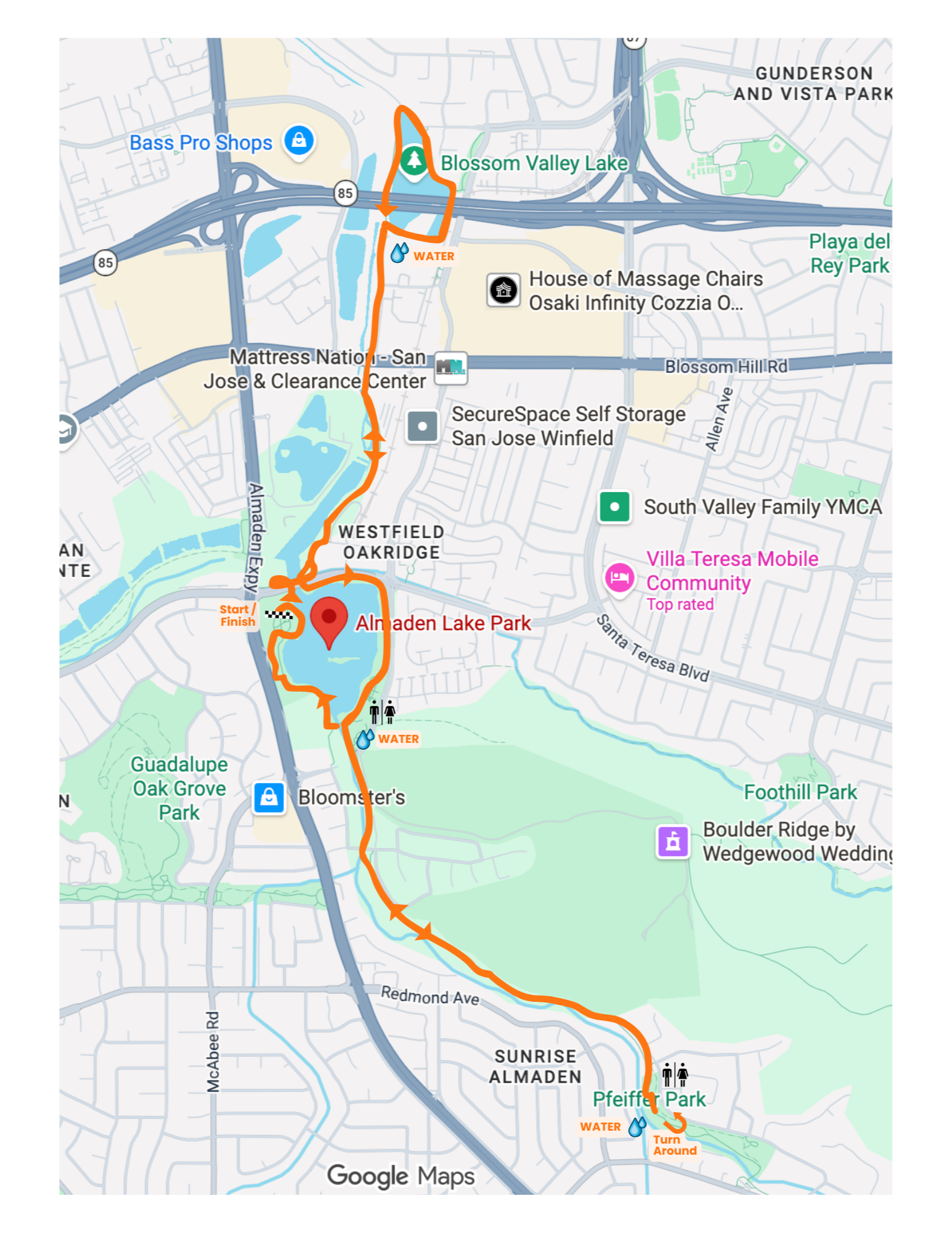 10K run almaden lake park