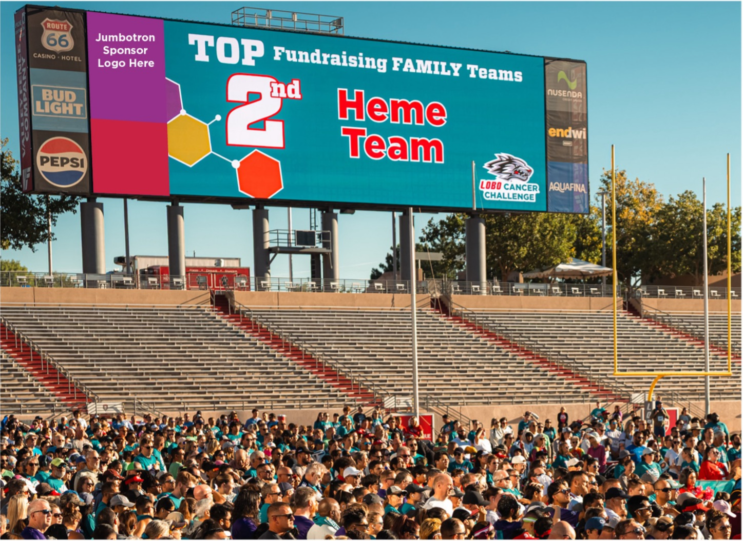 Jumbotron features logo display for Jumbotron Sponsor