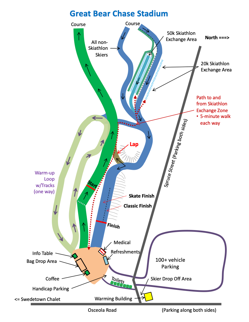Great Bear Chase stadium map