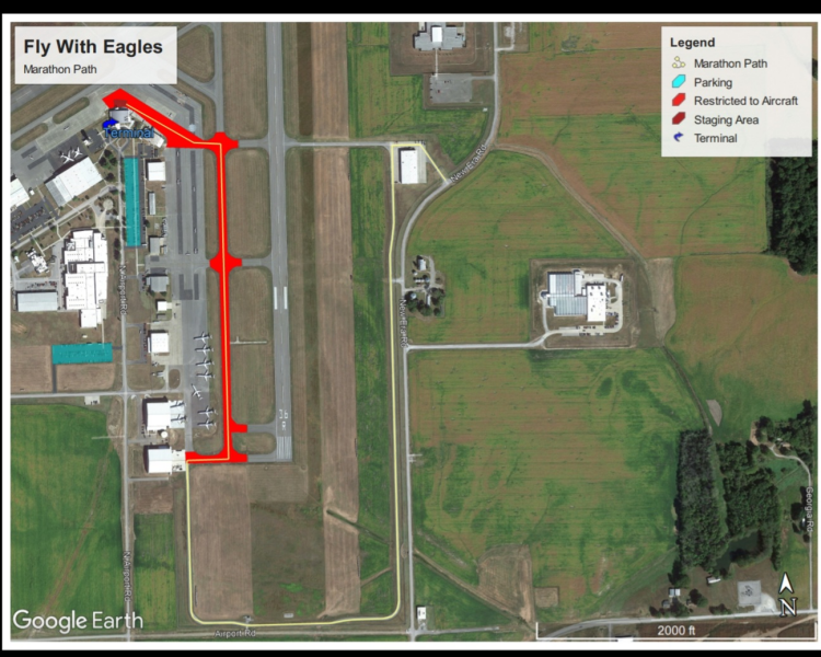 Start/Finish Map & Route Inside Airport