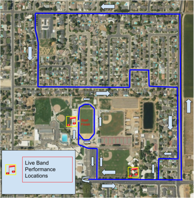 5K Run Course Map