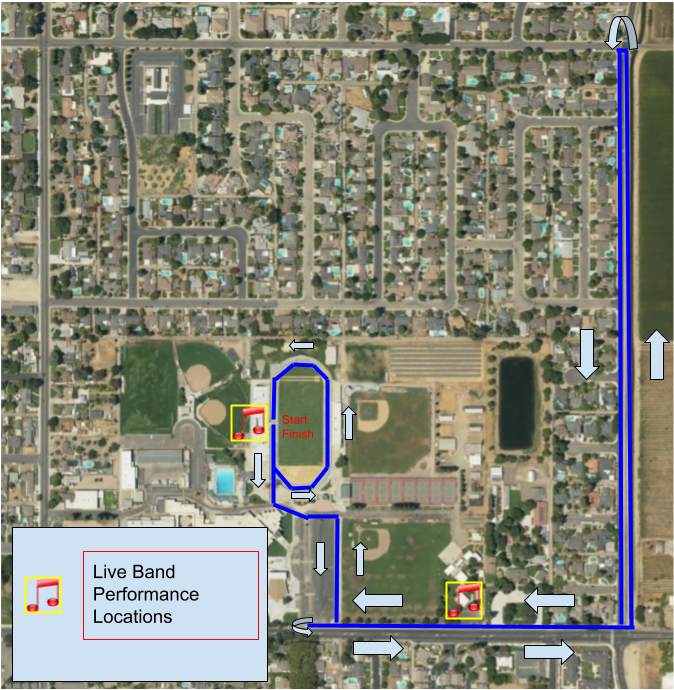 2 Mile Walk Course Map