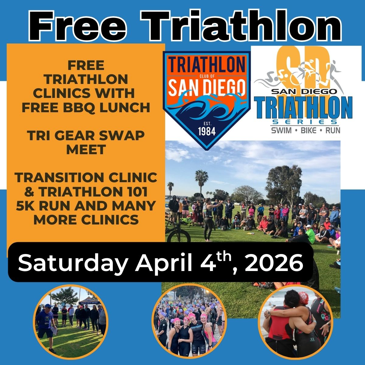 free triathlon clinics san diego