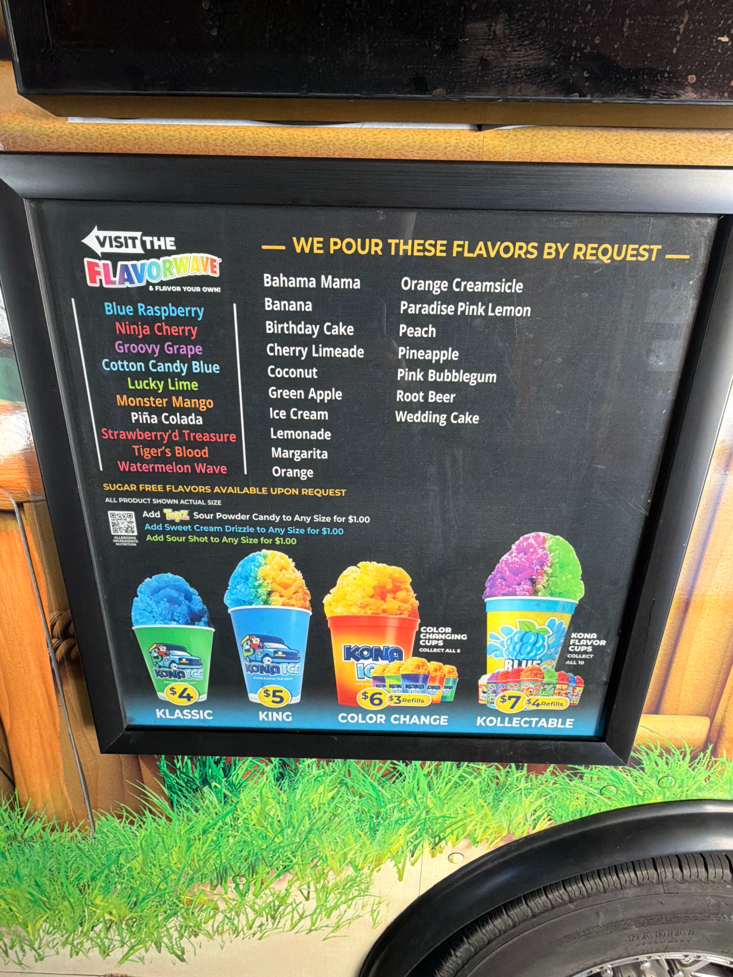 Kona Ice Menu