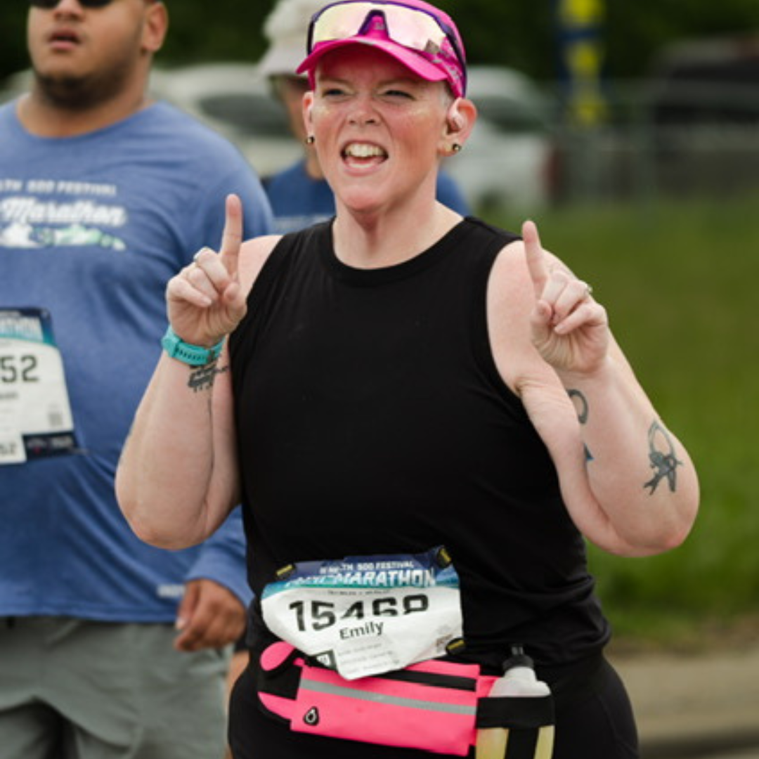 emily writing running the indy mini