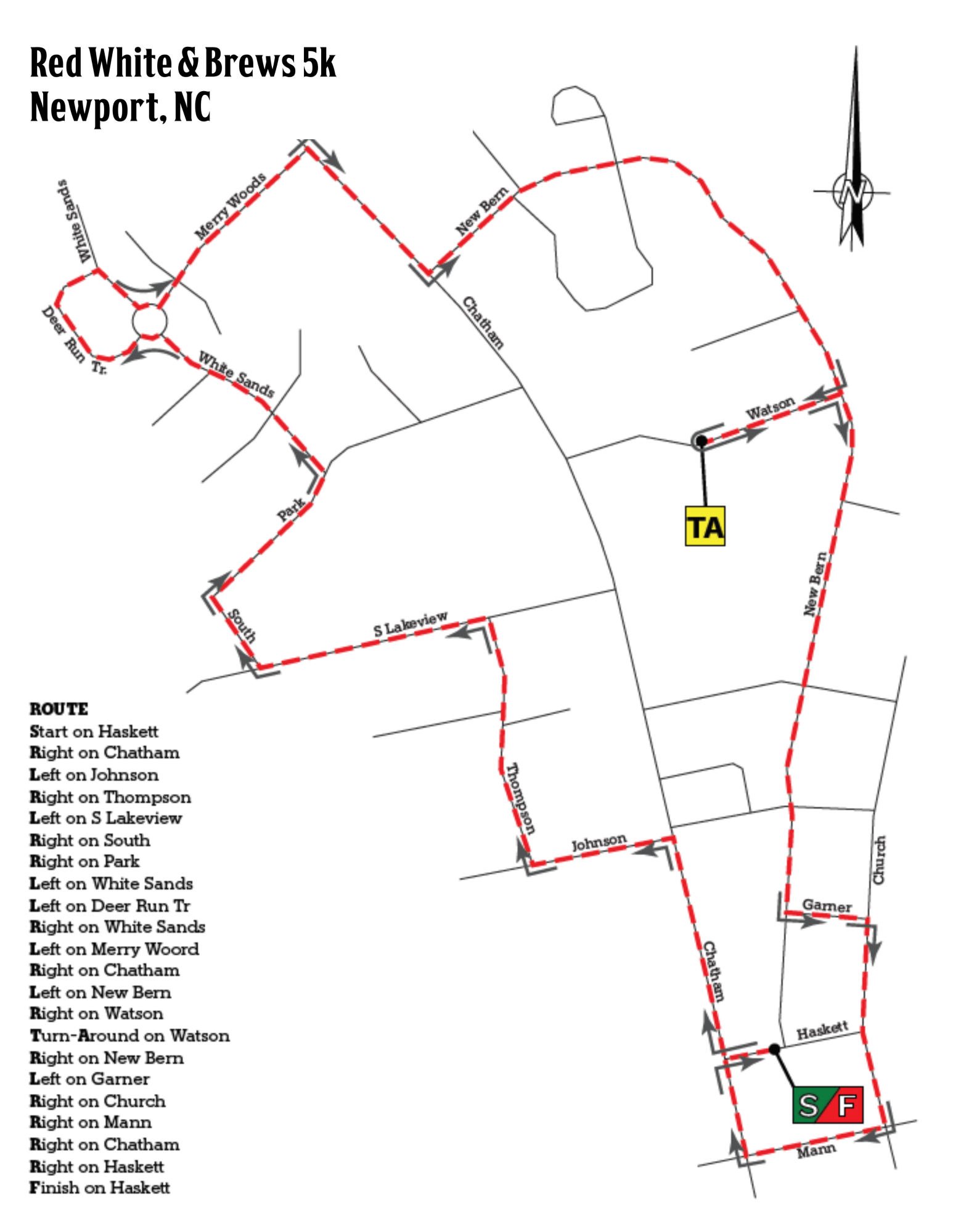 5k Course Map