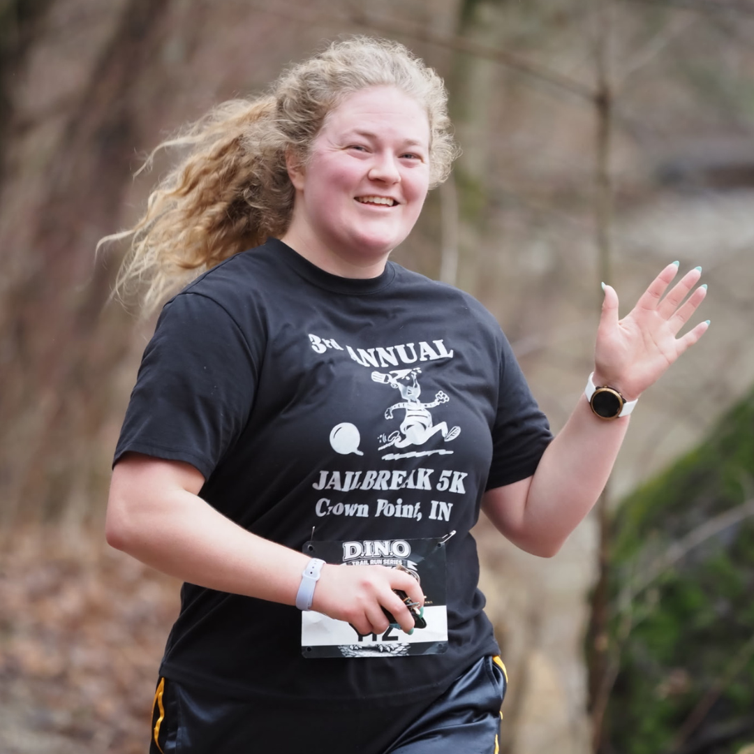 rachael running in the woods