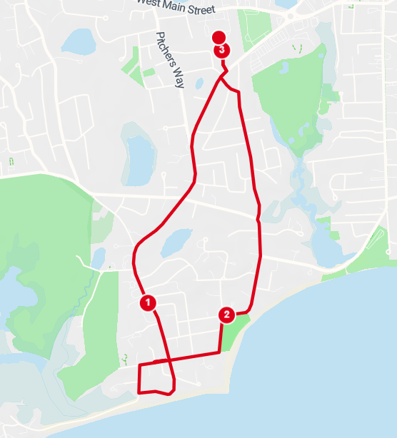 Course map for Hyannis 5K