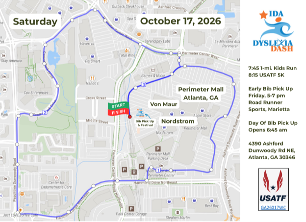Dyslexia Dash USATF 5K Course