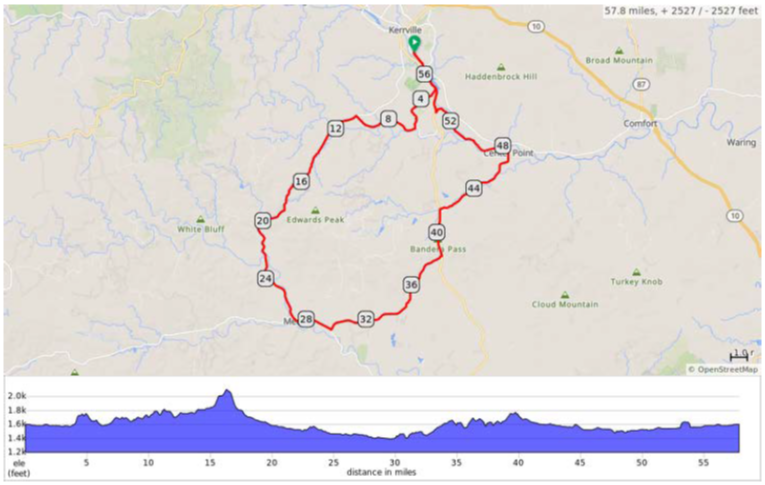 2026 Saturday 56 Mile Map