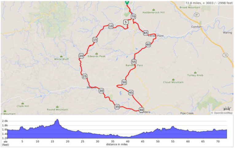 2026 Saturday 73 Mile Map