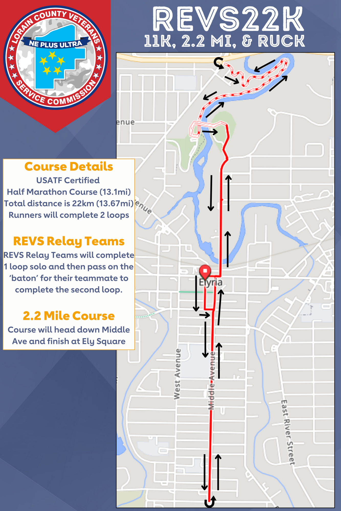 revs 22k course map