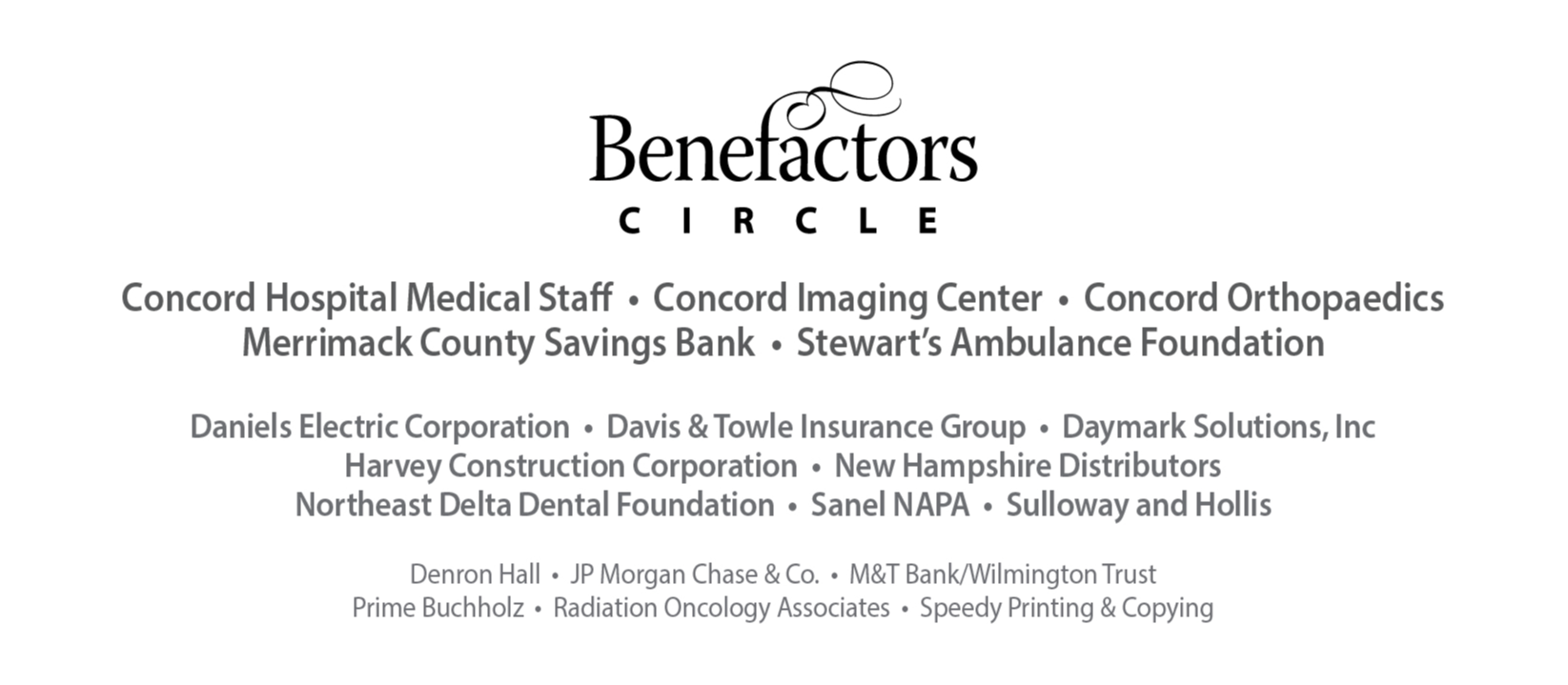 Benefactors Circle Members