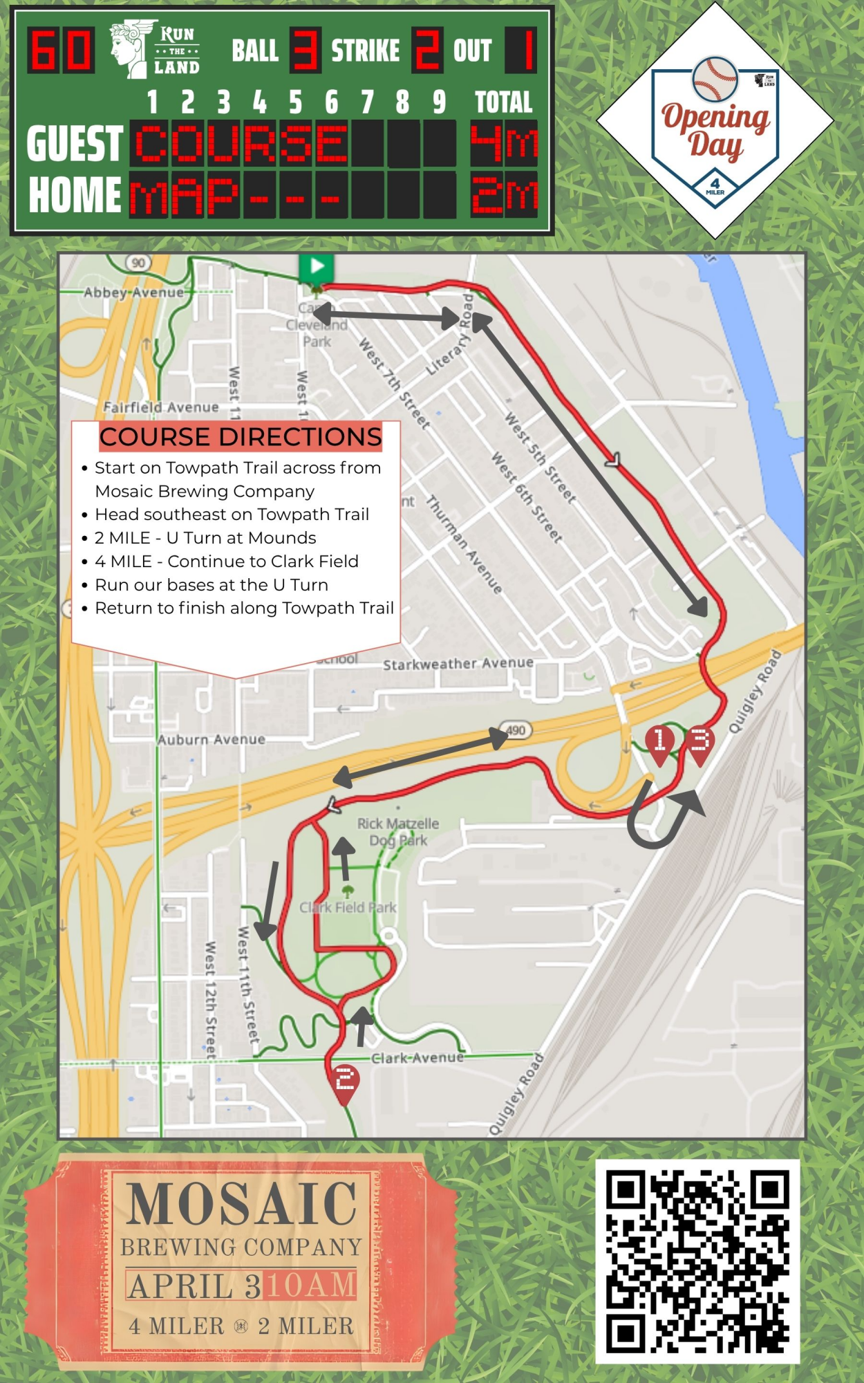 opening day cleveland course map