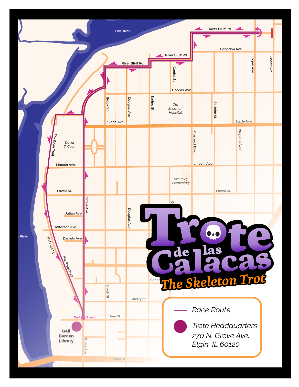 Image of map route. See FAQ for route directions.