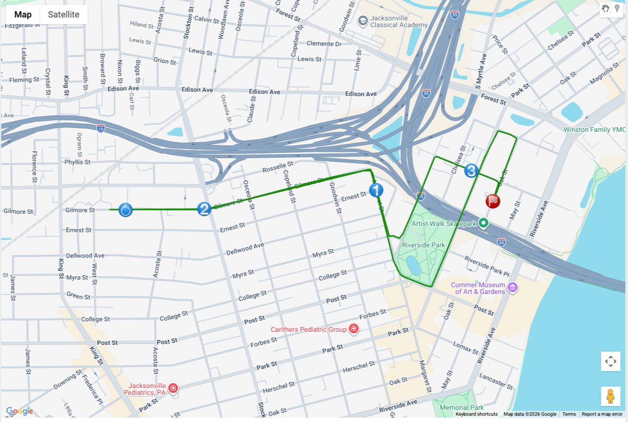 DONNA Mother's Day 5K Course Map