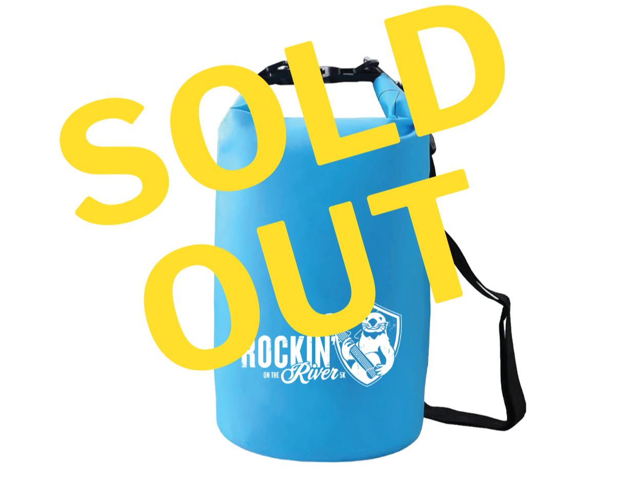 Blue dry back with otter logo and clip at the top