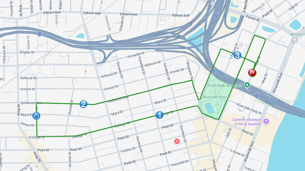 Updated DONNA Mother's Day 5K Course Map
