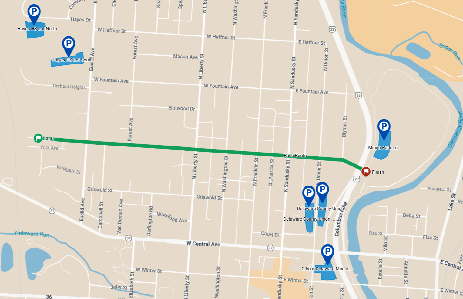 Parking options for the Lincoln Mile