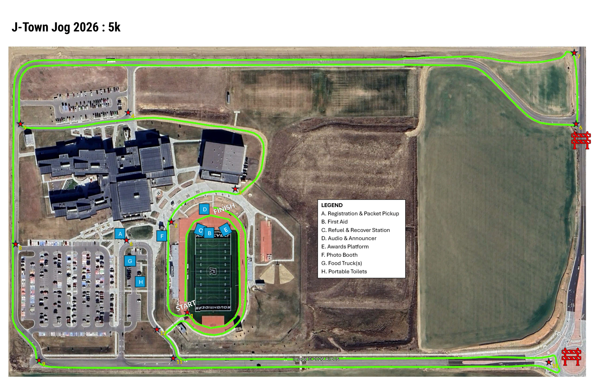 Map of 5K race