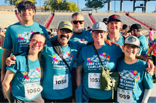Lobo Cancer Challenge 2026 Ambassador Kelli Thomas Ruiz and family