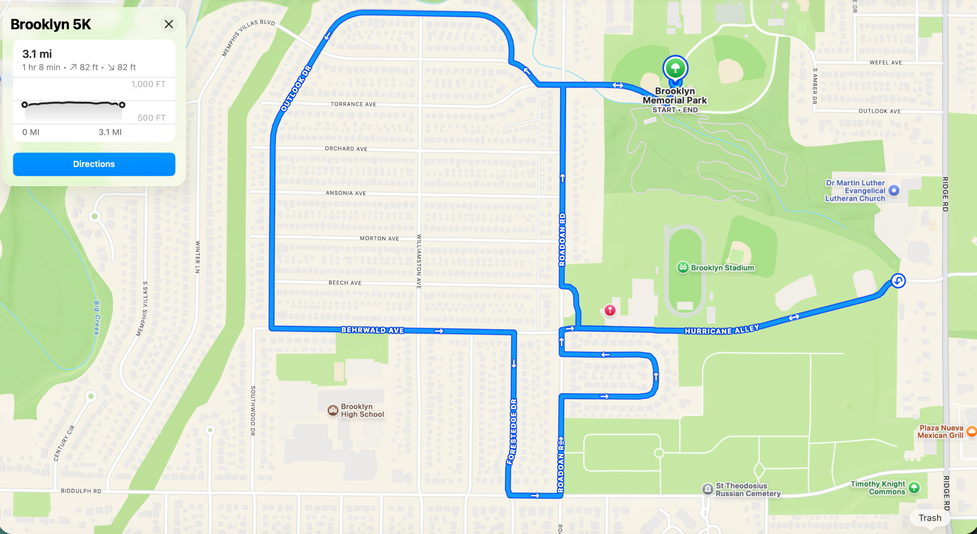 Brooklyn 5K Map