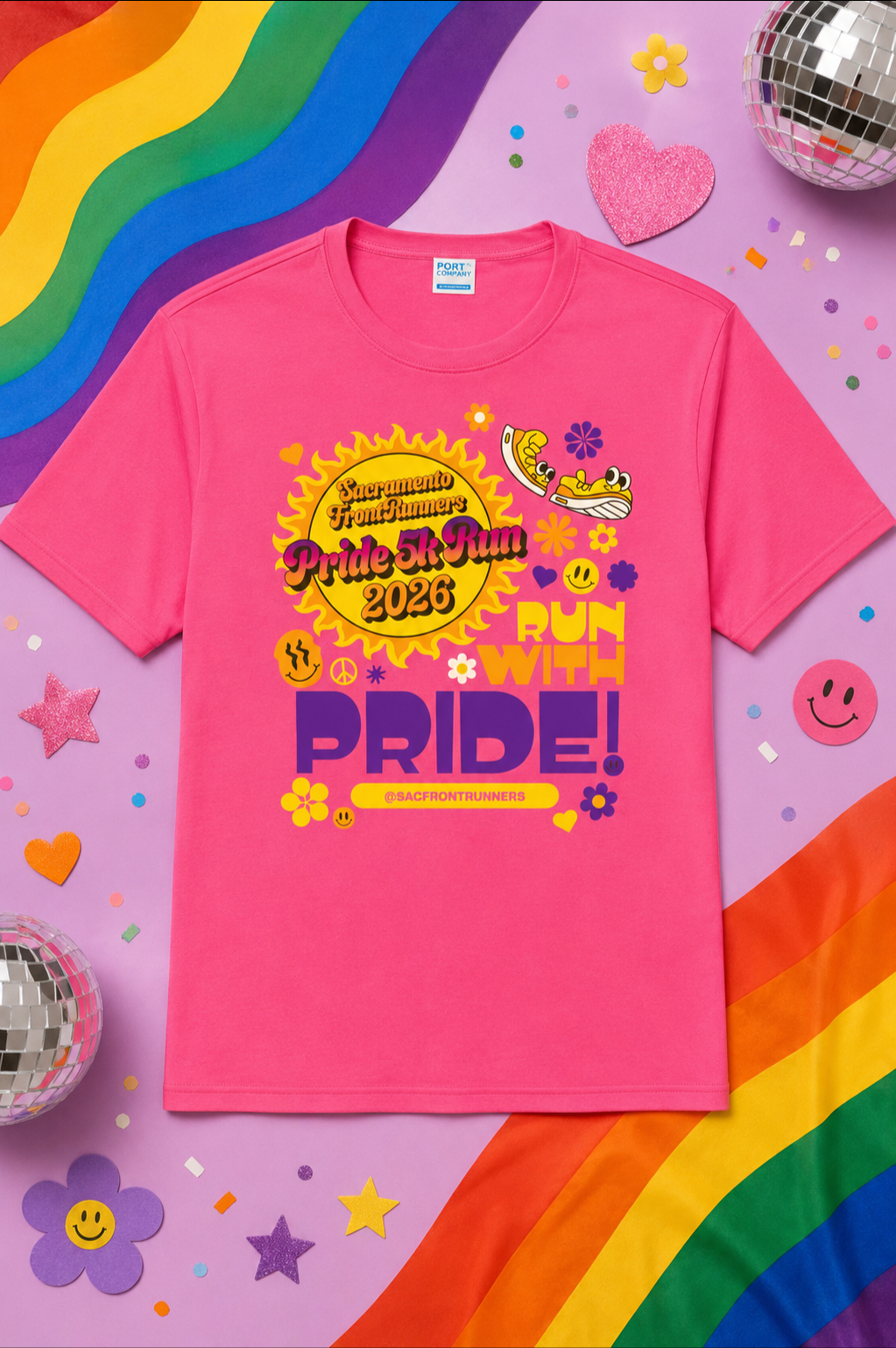 Sacramento FrontRunners Pride 5k Run 2026 T-Shirt