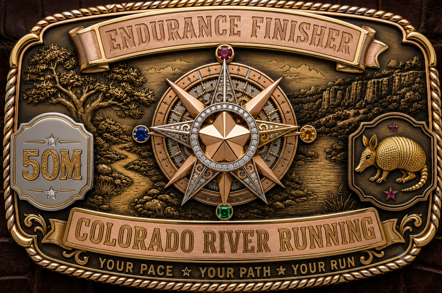 Colorado River Running 50M Endurance Finisher Belt Buckle