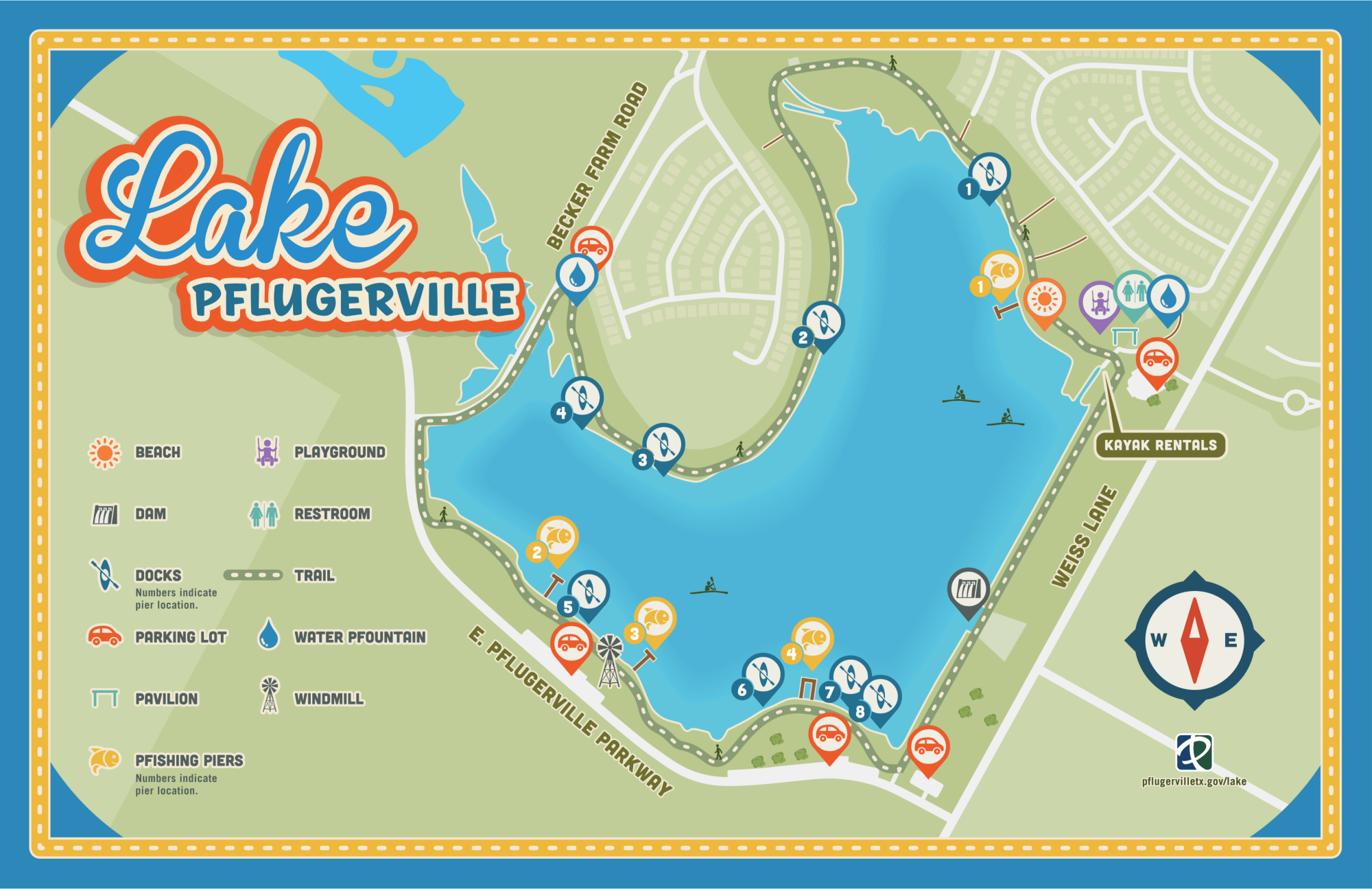 Lake Pflugerville Parks Site Map_Fun Swims