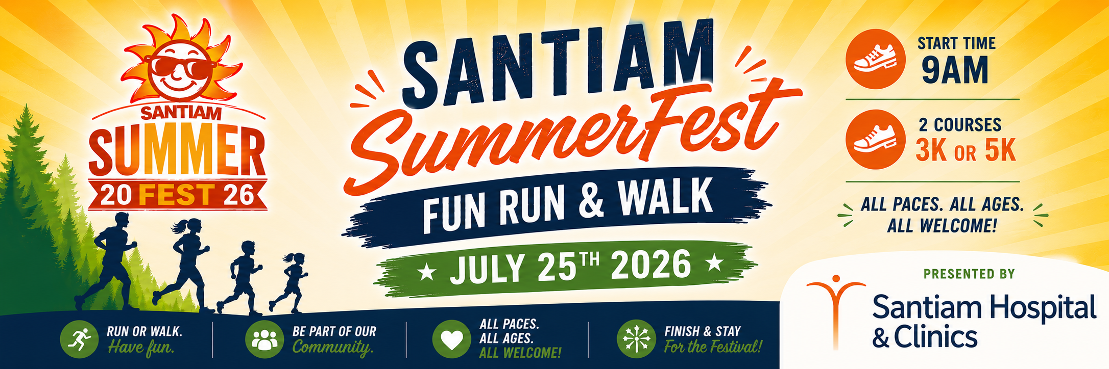 Santiam SummerFest Fun Run & Walk 2026 - Finish & Stay for the Festival!