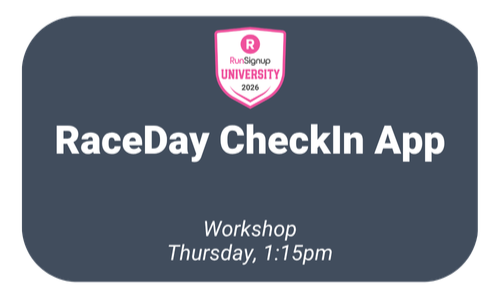 RaceDay CheckIn App