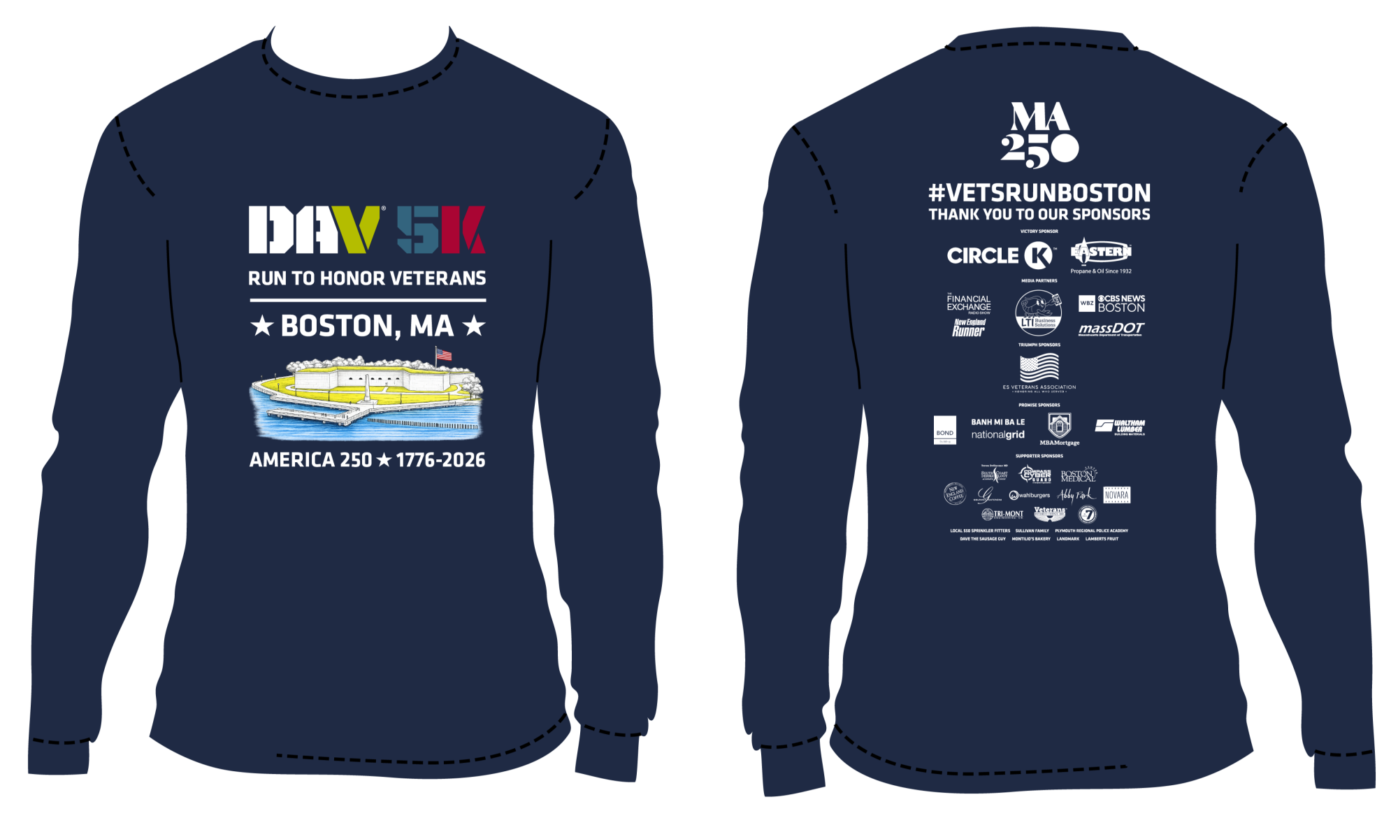 2026 DAV 5K Boston Runner Shirt