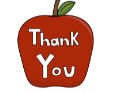 Thank You inside a red apple
