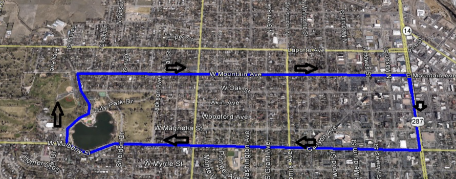 4 Mile Course Map