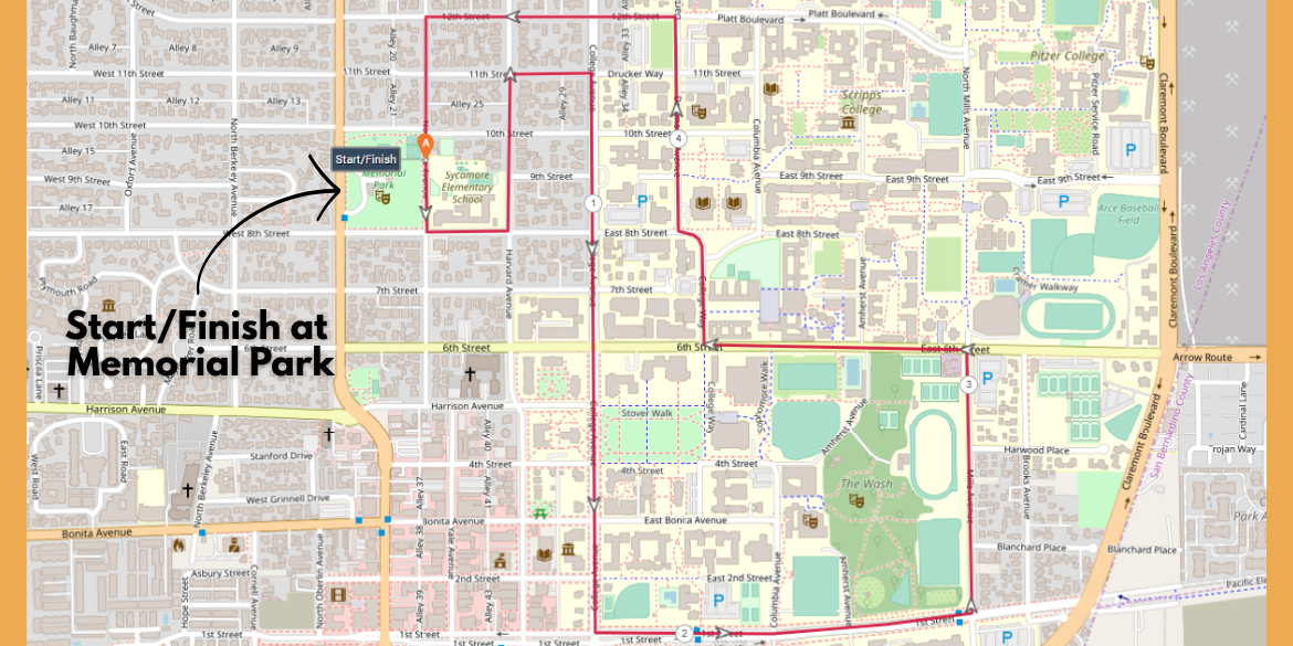 Claremont Turkey Trot Route