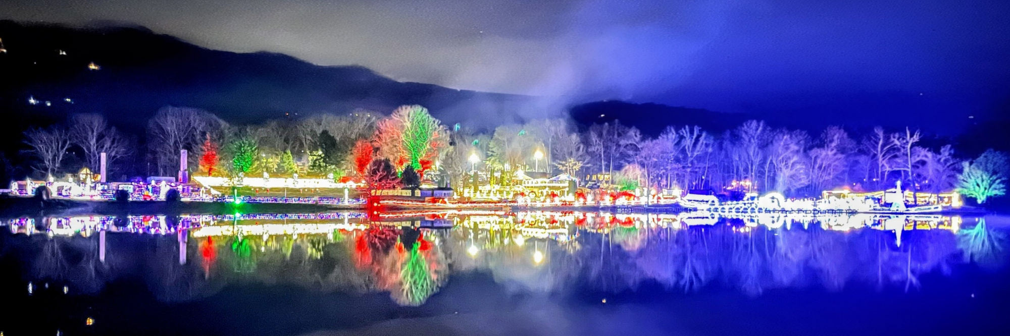 Lights on the Lake holiday light show at Mountain Lake Club, Harpers Ferry, WV