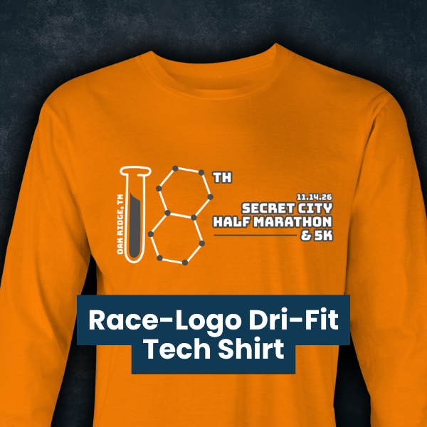 Half Marathon Registration - Secret City - Dri Fit Race Shirt 2026
