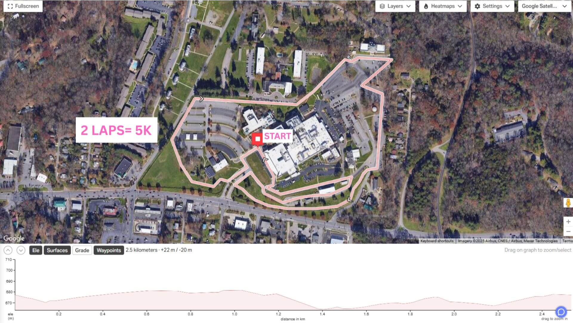 Pink Platoon course map