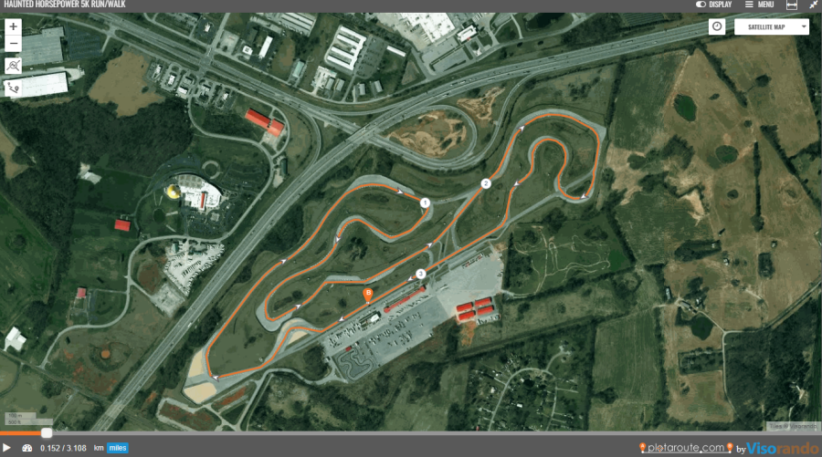 5K Course Map, from the Haunted Horsepower 5K Run/Walk page