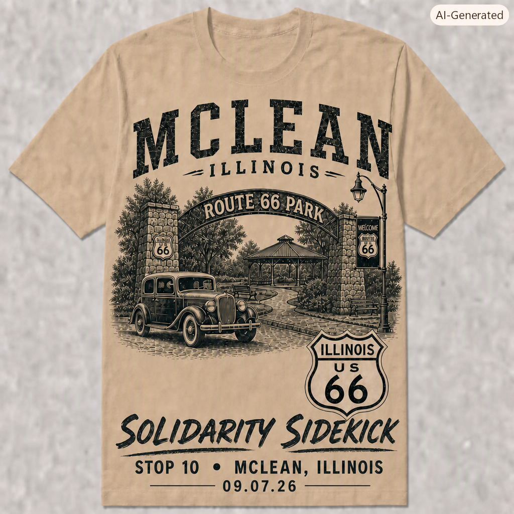 Solidarity Sidekick down Route 66 - Stop 10- McLean 6.6K, photo 6 of 7