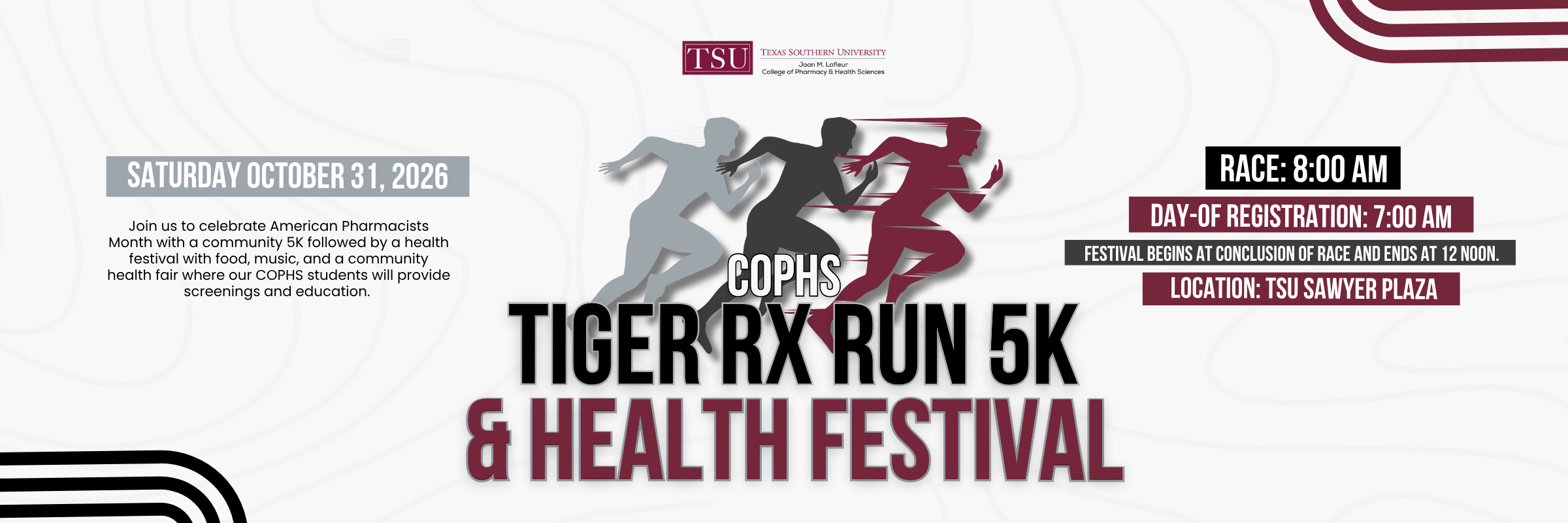 COPHS Tiger Run Rx 5K & Health Festival