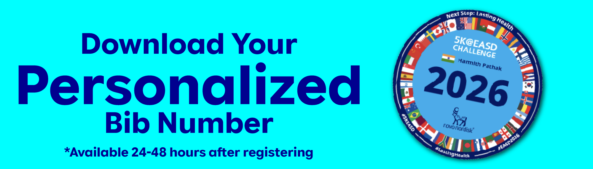 Get your personalized bib number