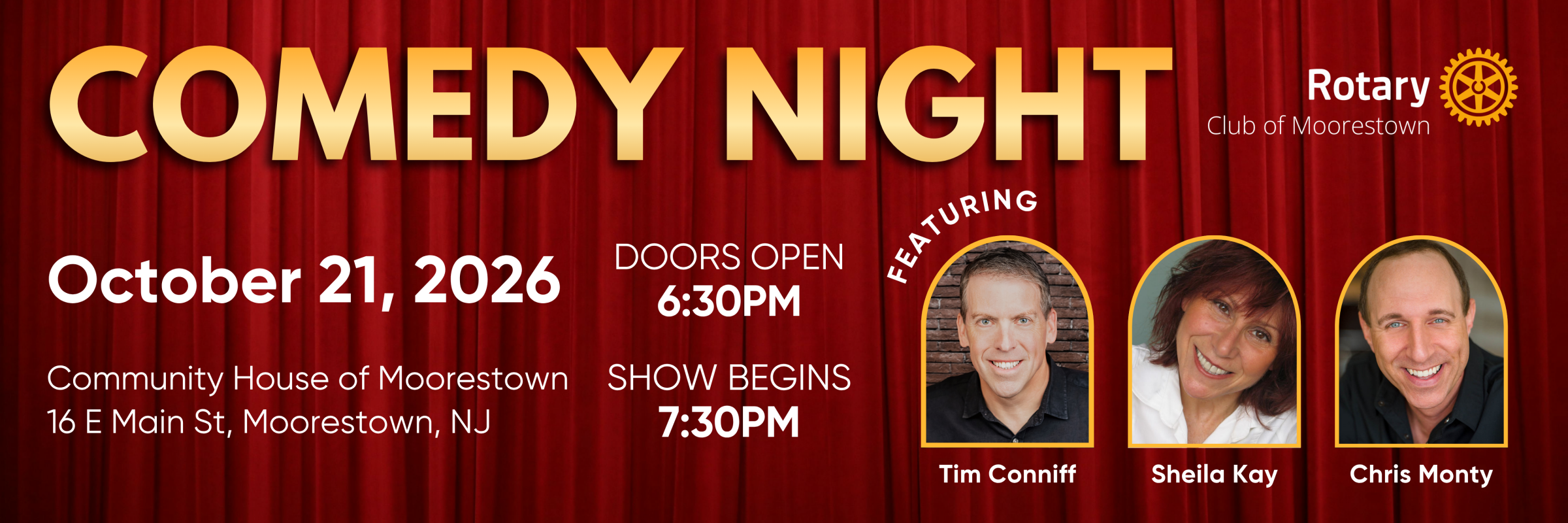 Rotary Comedy Night March 19th, 2026