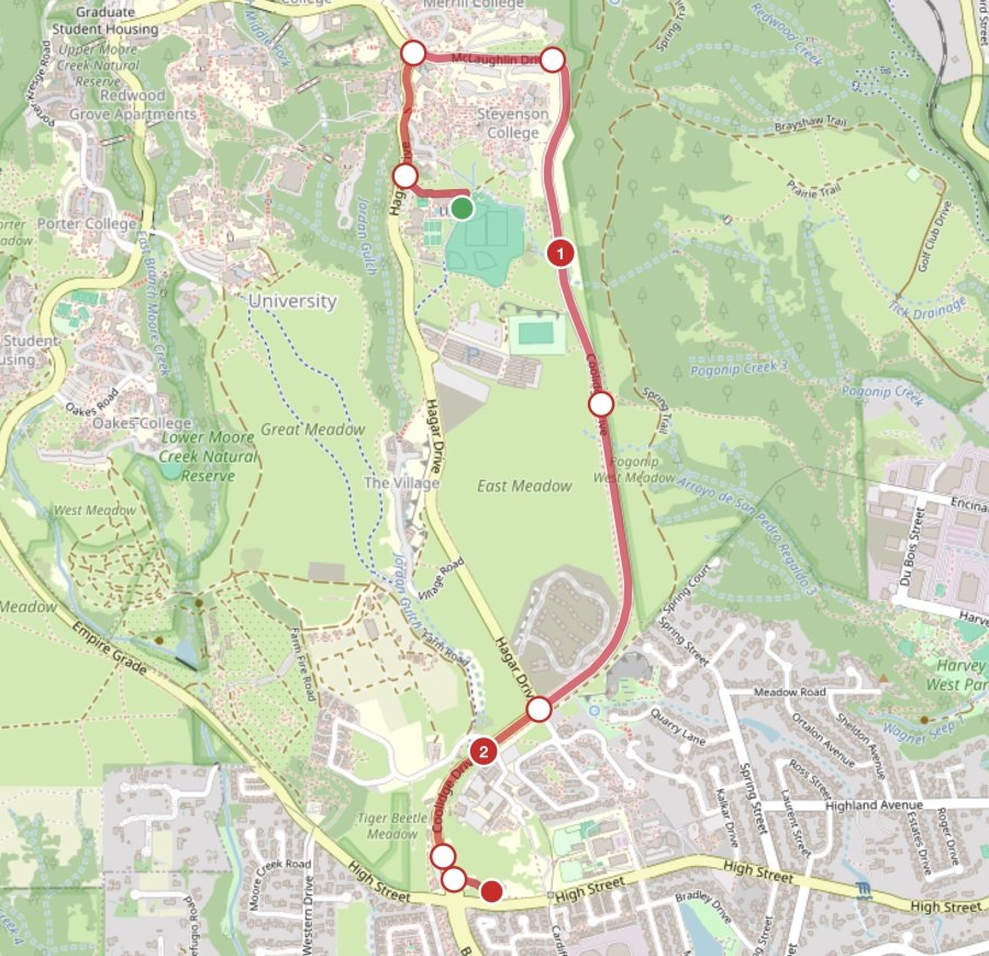 Course Map, from the Race The Flame page