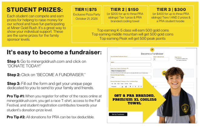 Pledge Level Prizes