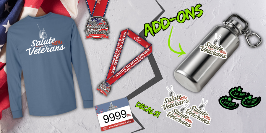 Awards and Goodies, from the Salute to Veterans 5K/10K/Half Marathon - Tucson page