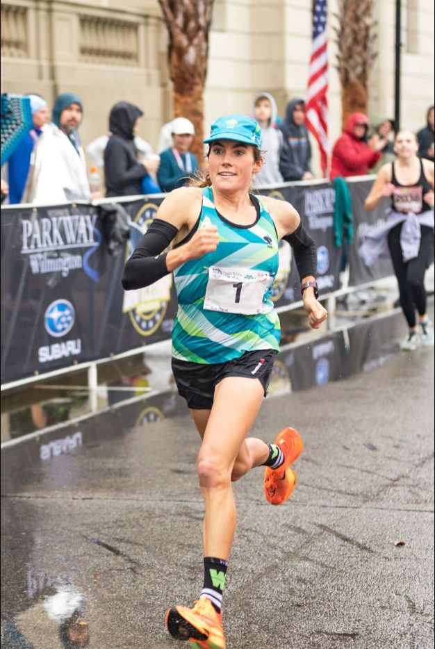 Ann Marie Pierce, 2023 Battleship Half Marathon course record holder