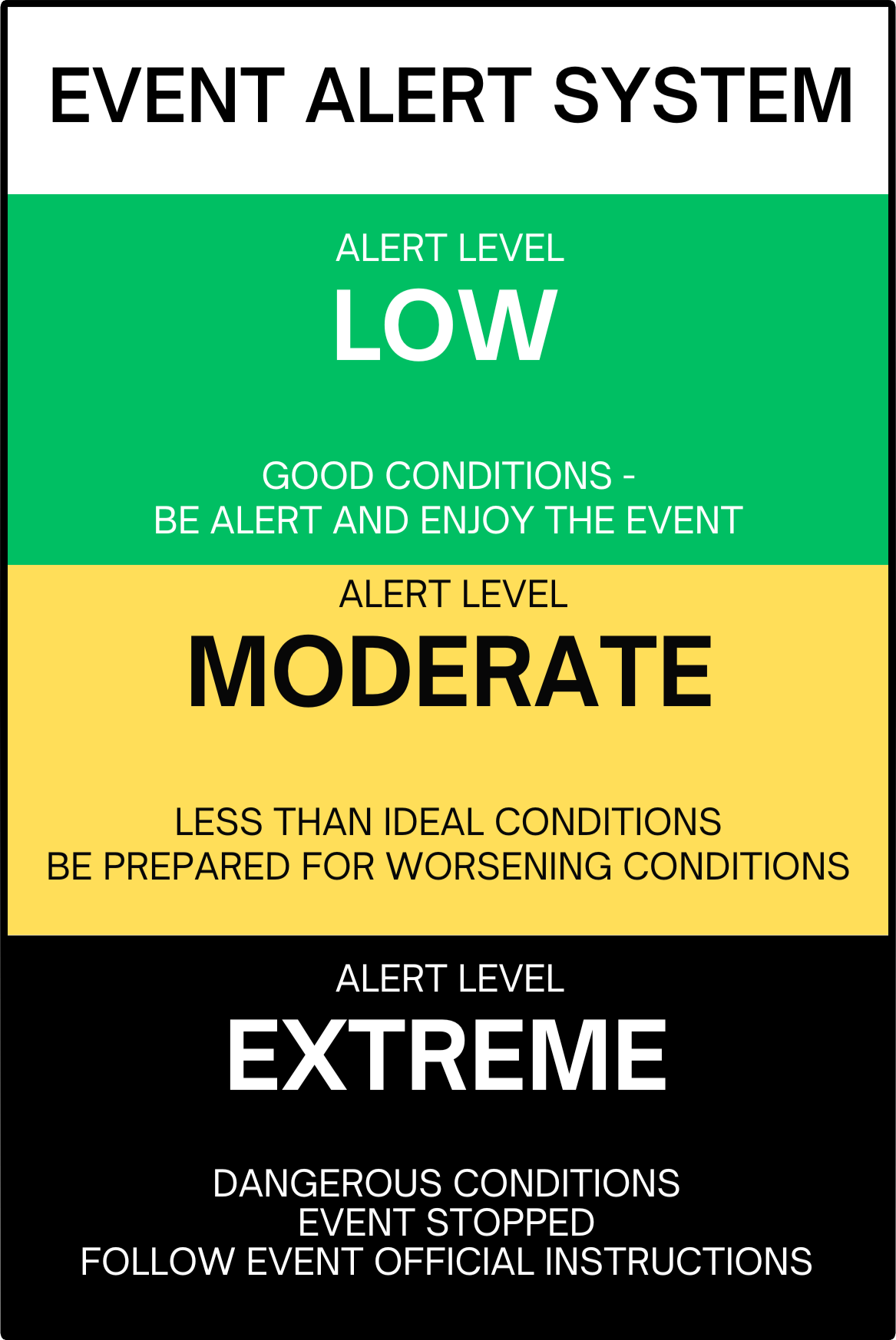 Event Alert System Sign