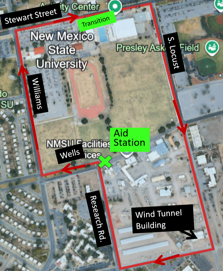 NMSU Triathlon Running Route
