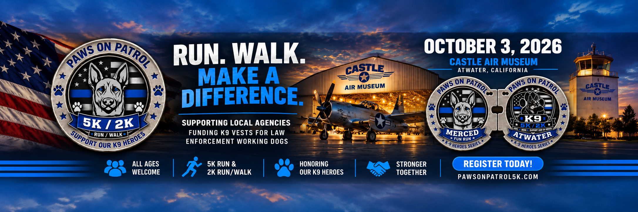 Paws On Patrol 5k!  5k Run, 2k Run, Fun for the whole pack!